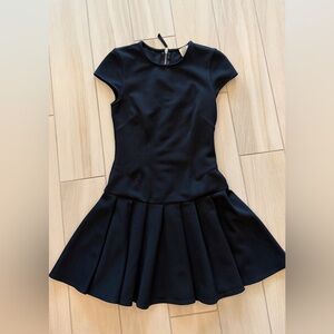Torn by Ronny Kobo Black Pleated drop waist Cocktail Dress